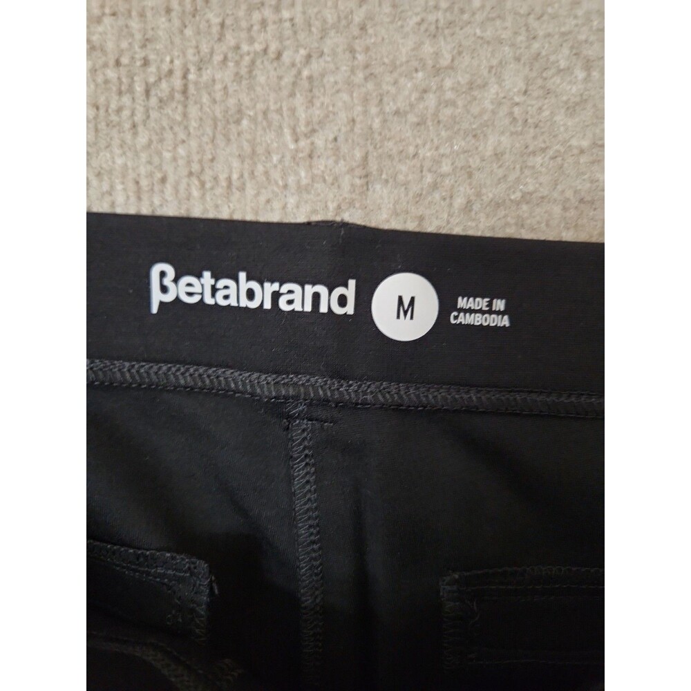 Betabrand Dress Yoga Pants Womens M Black Straight Leg Pull On Stretch NEW - Picture 8 of 10